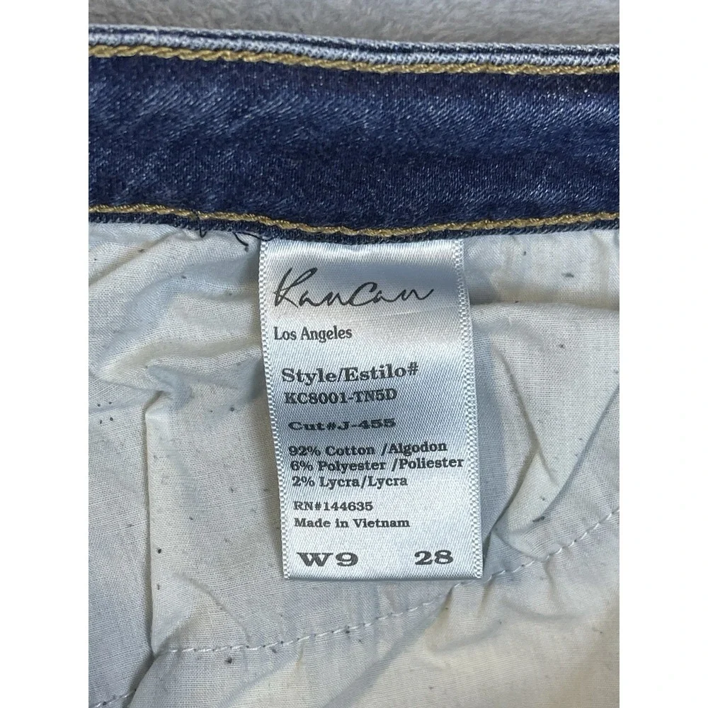KanCan Jeans Womens‎ 9 Blue Ripped Denim Dark Wash Skinny Mid Rise Stretch